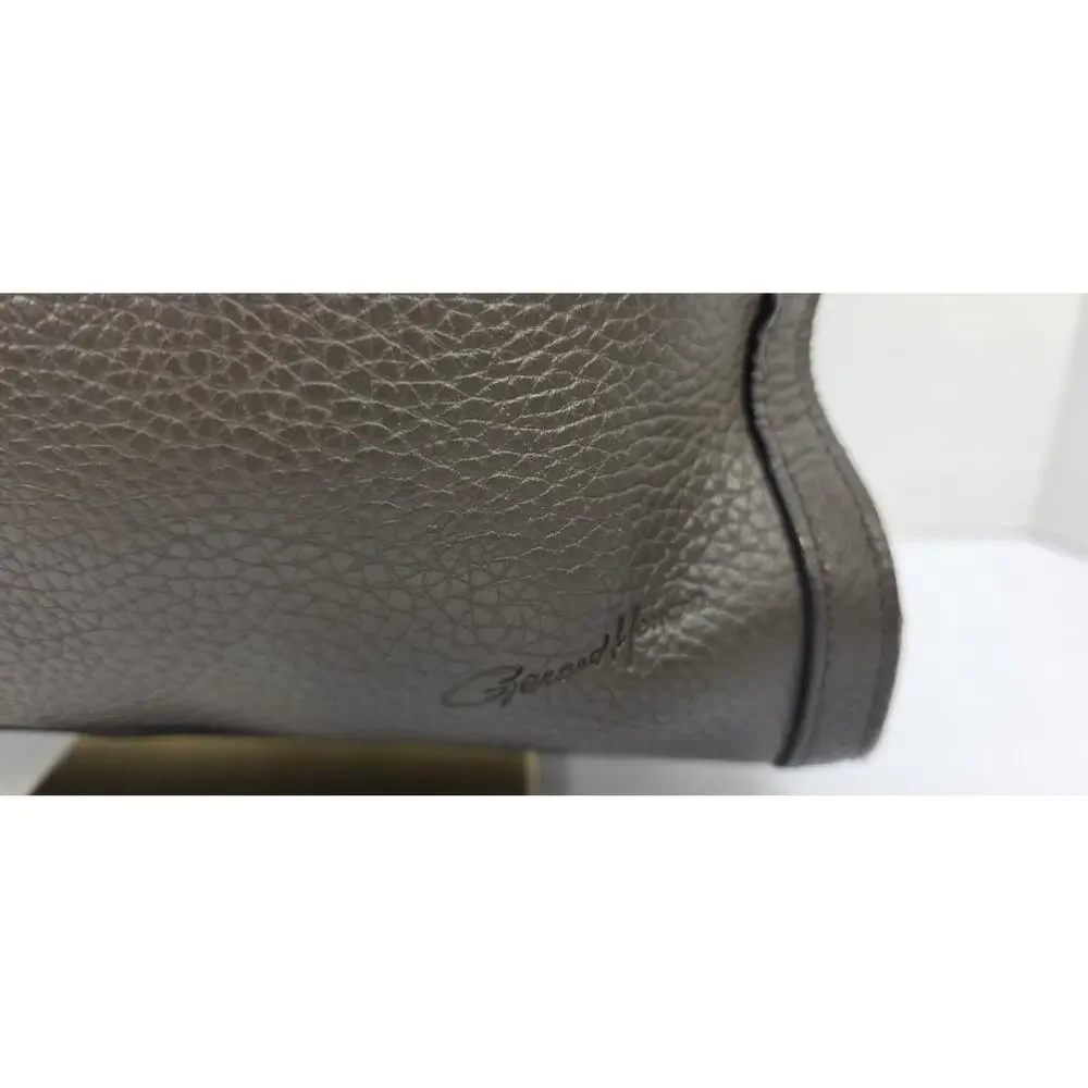 Gerard Henon Gray Leather‎ Handbag Satchel Shoulder Bag